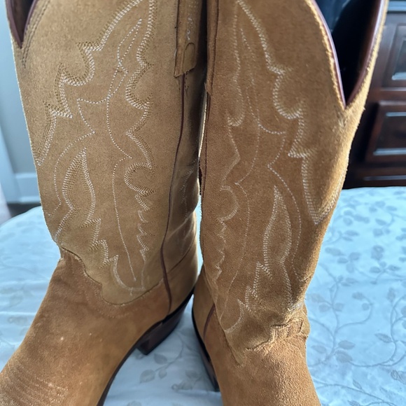 Men's 1883 Lucchese Leather Suede Cowboy Boots - Picture 9 of 9